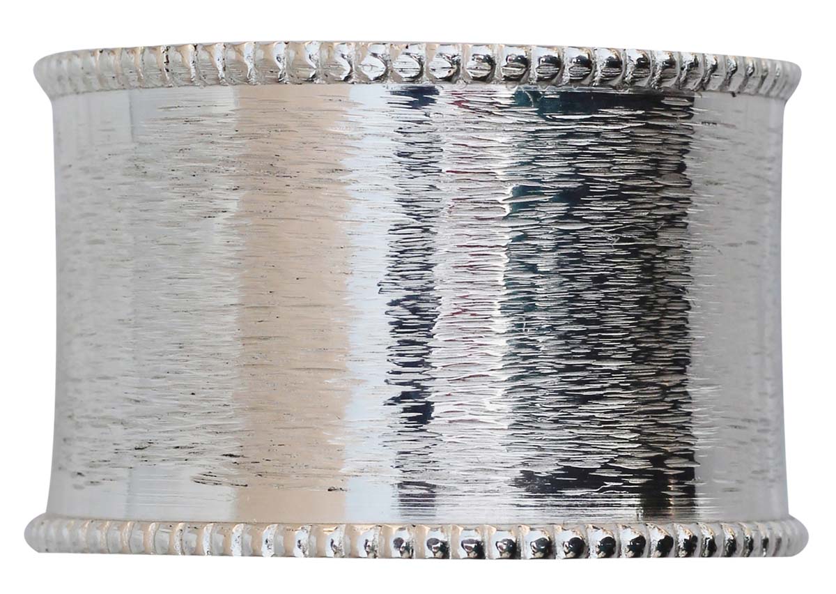 Buy in Bulk - Metal Napkin Rings - Cast in Brass - Nickel Plated - Scraped Effect